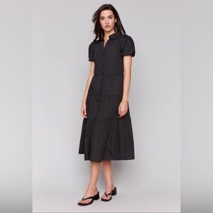 Brochu Walker Tiered Button-Front Midi Dress
